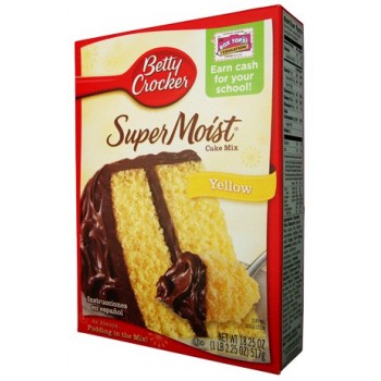 Betty Crocker Super Moist Cake Mix Yellow 15.25 OZ (432g) 12 Packungen